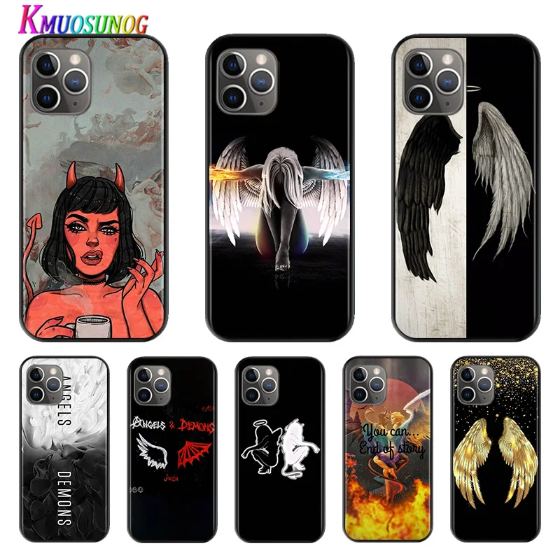 

Angel Demon Wing Art For Apple iPhone 12 11 XS Pro Max Mini XR X 8 7 6 6S Plus 5 SE 2020 Phone Case