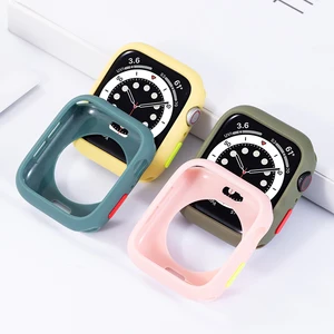 Cover For Apple Watch case 44mm 40mm iWatch case 42mm 38mm Accessorie Silicone bumper Protector Apple watch series 5 4 3 se 6