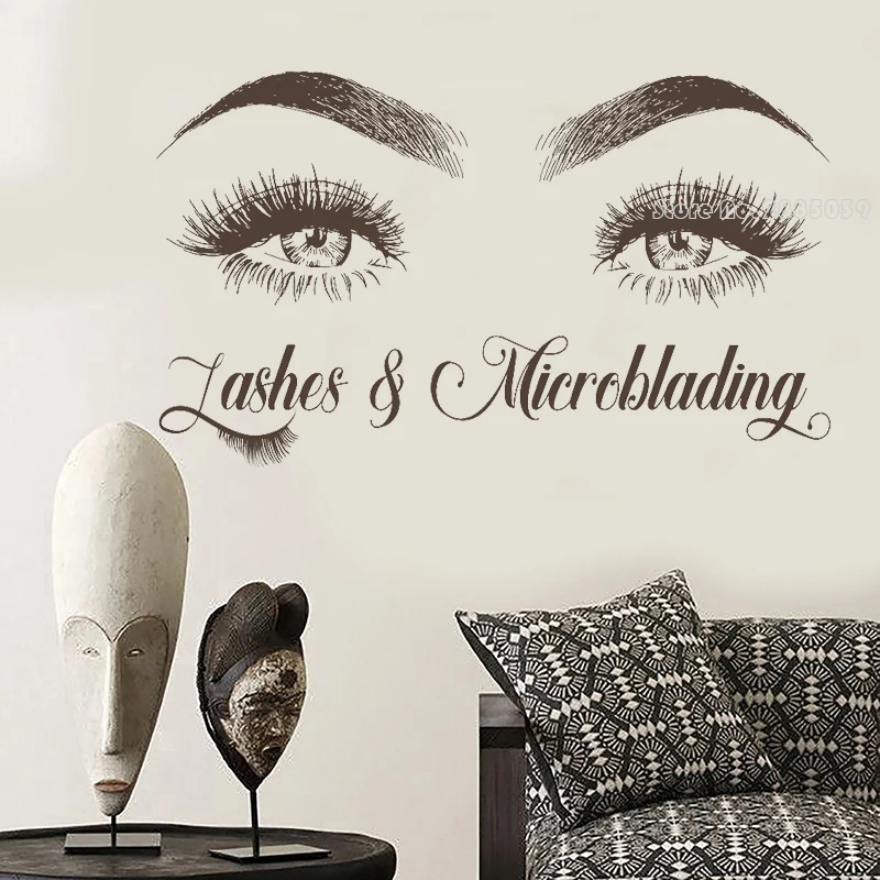 Ресницы &amp мануального татуажа бровей ресниц Виниловые Настенные оконные
