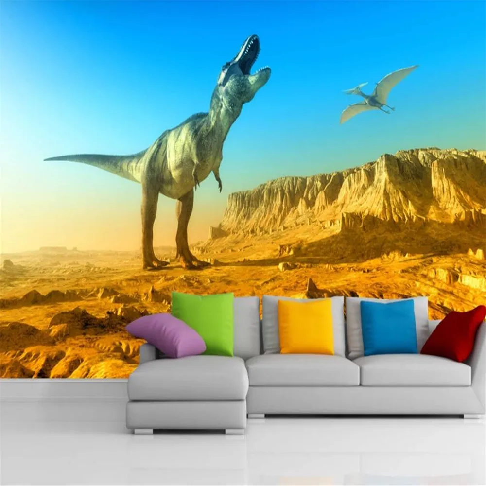 

Профессиональные пользовательские 3D обои Milofi, Фреска, динозавр, фон, украшение для стены, живопись, обои