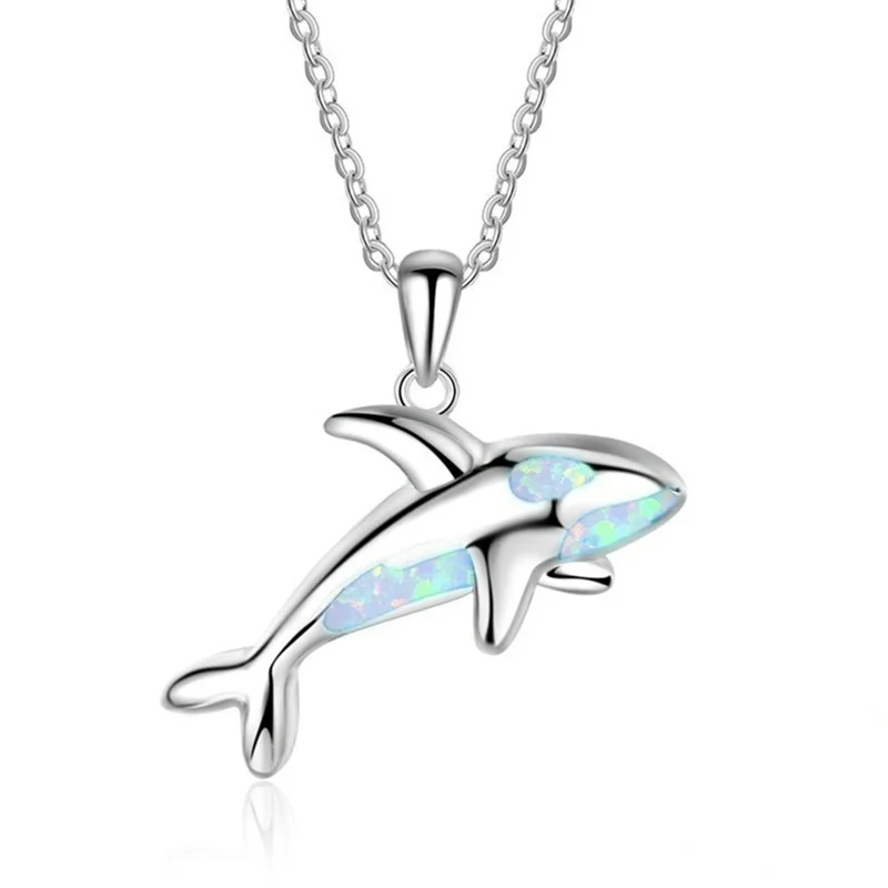 

Marine Theme Unisex Pendant Cute Dolphin Necklace Fashion Women Wedding Jewelry Birthday Gift Accessories
