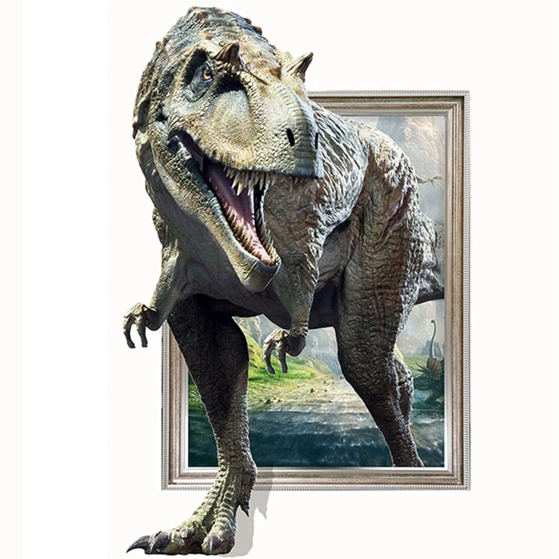 3D детская комната реалистичный динозавр сломанная стена спальня гостиная фон