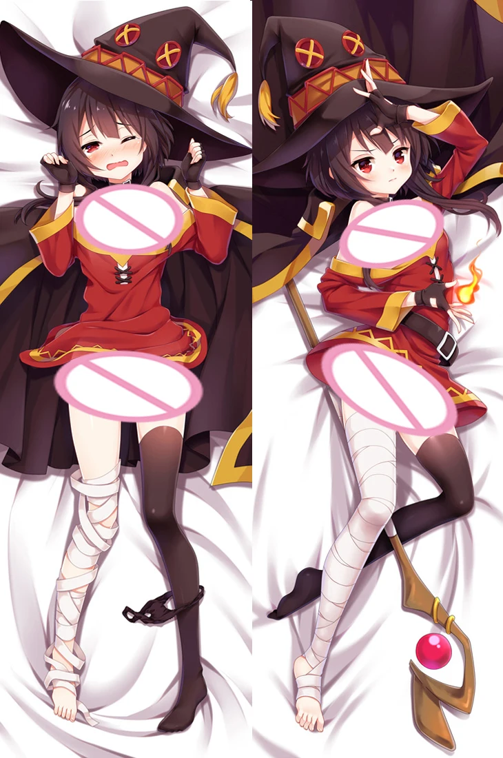 

Kono Subarash Sekai Ni Shukufuku Wo! Megumin Dakimakura Cover Peachskin Bedding Anime Pillow Cover Hugging Fullbody Pillowcase