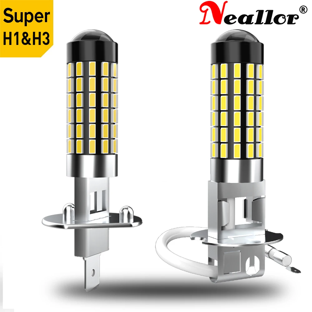 

2X High Power DRL Lamps 6500K White H1 H3 881 880 H27 LED Replacement Bulbs For Car Fog Lights Daytime Running Lights 12V Diode
