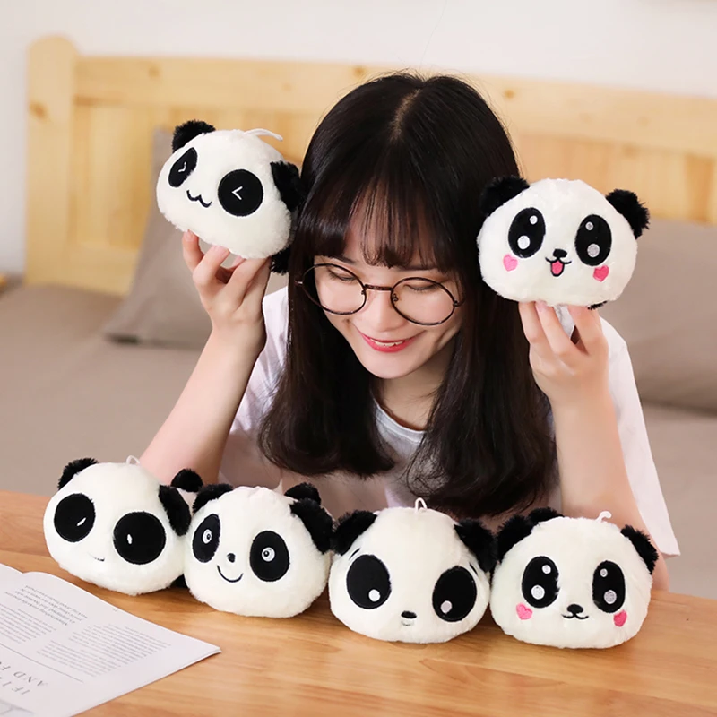 Детский плюшевый набивной слюнявчик в виде панды красный лежачий мини китайская