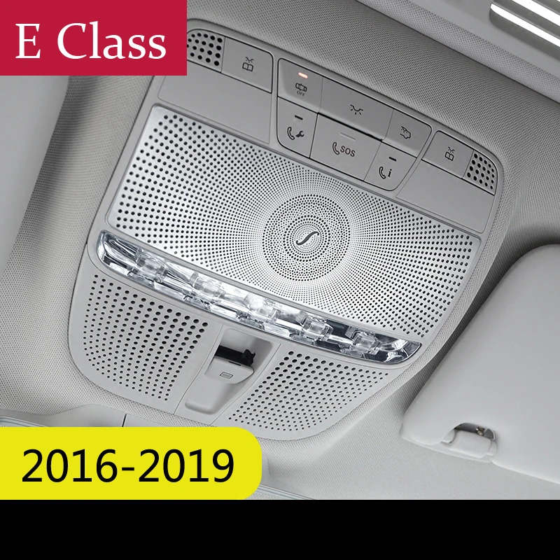 

For Mercedes Benz E S Class W213 W222 Car-styling Steel Door Loudspeaker Front Reading Light Frame Cover Trim Auto Accessories