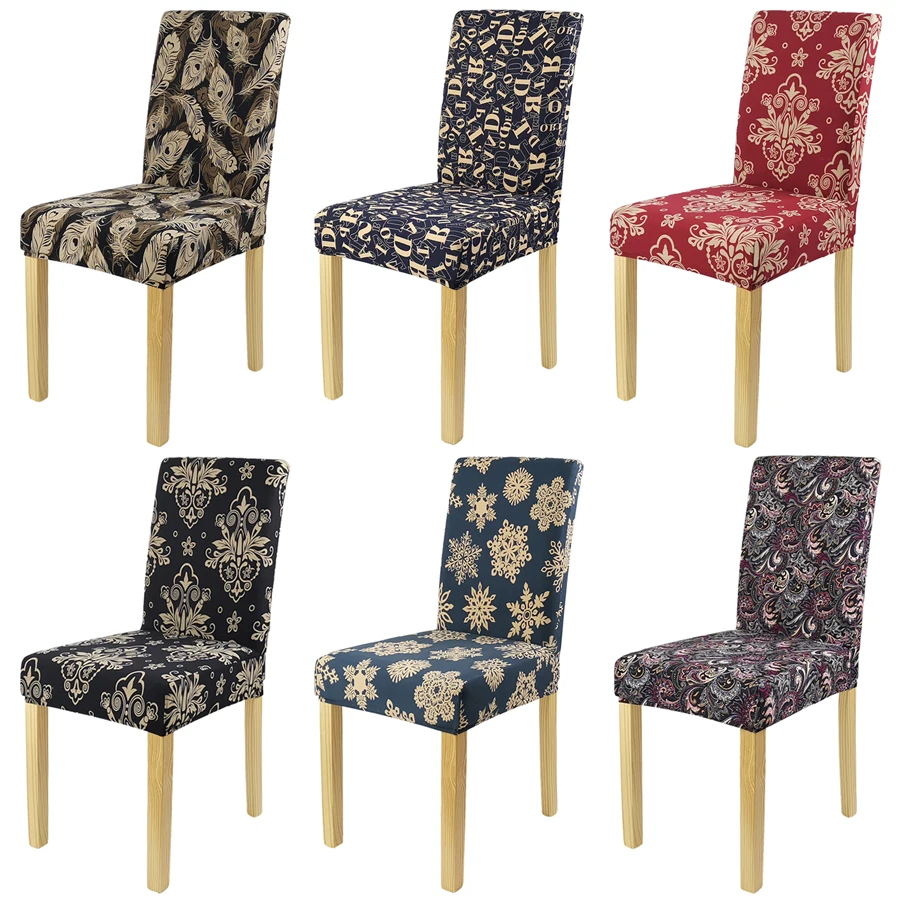 Стул в цветочек обложки для столовой чехол кресла спандекс эластичный с буквами