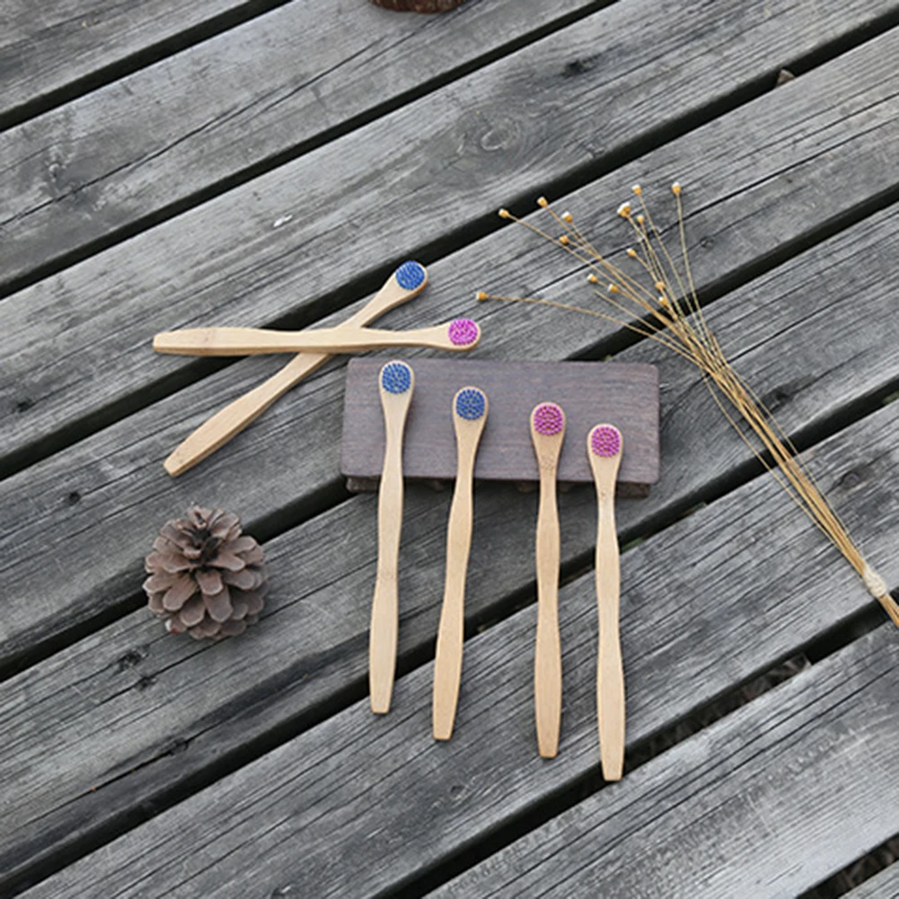 Бамбуковая щетка для ухода за зубами Экологичная зубная щётка скребок