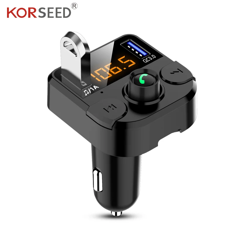 Автомобильное зарядное устройство KORSEED Quick Charge 5 0 для телефона FM передатчик Bluetooth
