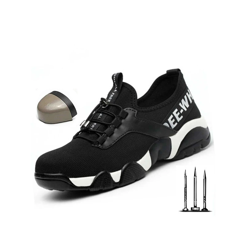 

2020New men Steel Toe Work Safety Shoes Lightweight Breathable Reflective Casual Sneaker Prevent piercing Women Protective boots