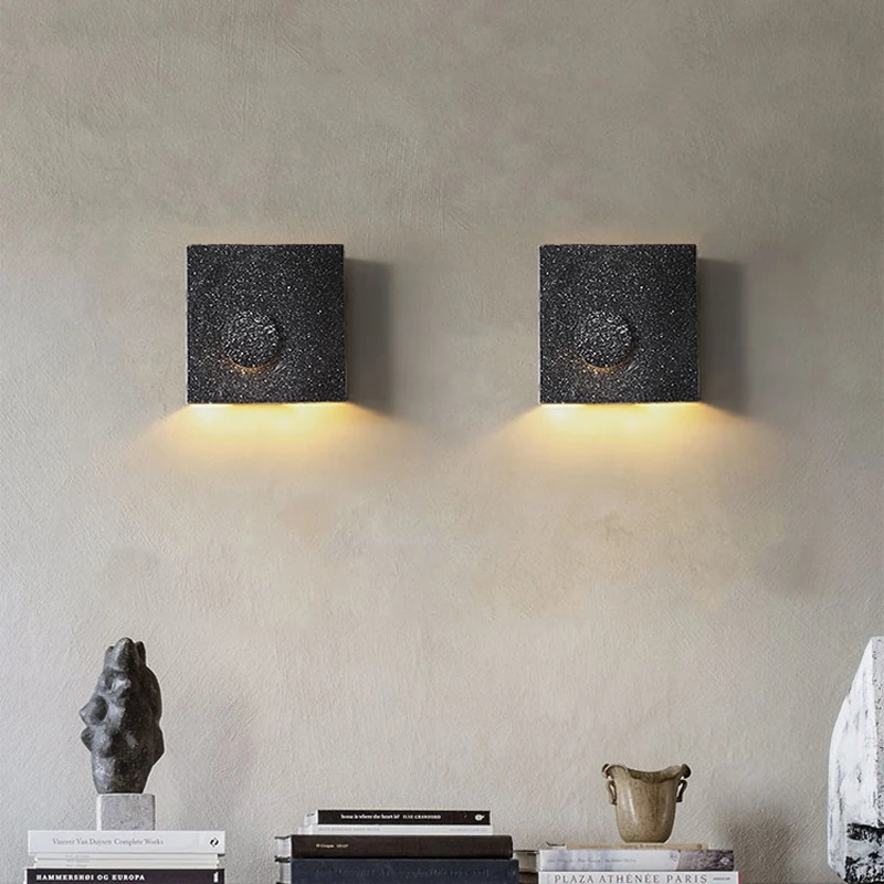 FKL Modern Cement Square Wall Lamp Creative Craft Style Art For Living room Exhibition Hall Aisle Corridor Bedroom | Лампы и освещение