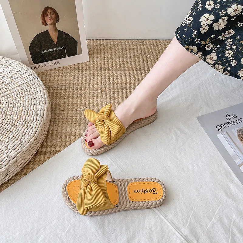 

Female Shoes Ladies' Slippers Luxury Slides Loafers Summer Clogs Woman 2021 Designer Beach Flat Fashion Fabric Rubber Rome PU