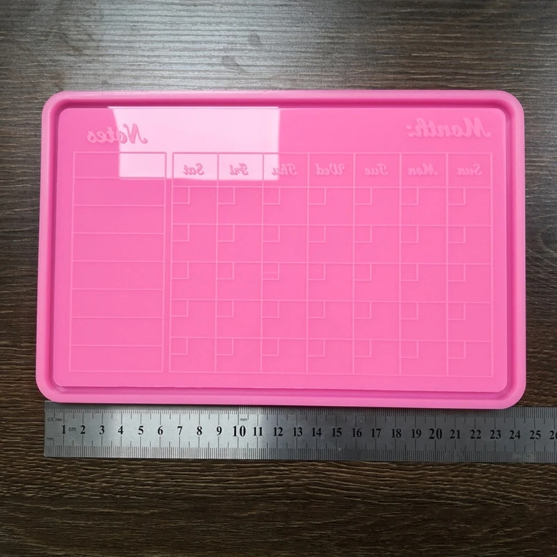 

Calendar Recording Board Epoxy Resin Mold Fruit Tray Plate Coaster Silicone Mould Handmade DIY Crafts Casting Tool