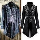 Костюмы для косплея в викторианском средневековом стиле для взрослых мужчин с вышивкой в стиле стимпанк мужской зимний костюм для пальто