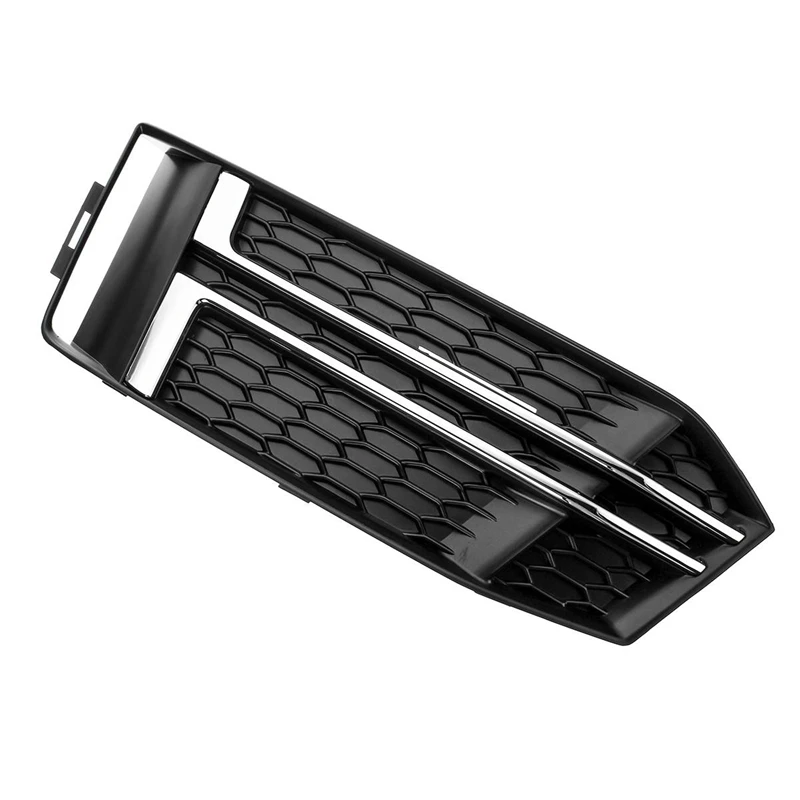 

A Pair A4 Car Front Bumper Fog Light Lamp Grille Cover Trim for - A4 B9 S-LINE 2016-2018 Fog Light Grill 8W0807681F