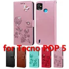 Чехол-книжка с бумажником для Tecno POP 5, чехол для Tecno POP5, Магнитный кожаный защитный чехол-подставка для телефона