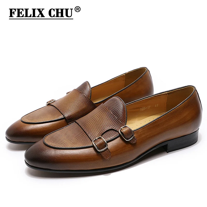 

Spring Autumn Mens Loafer Shoes Real Leather Quality Monk Strap Wedding Party Casual Men's Dress Shoes Black Brown Shoes for Men