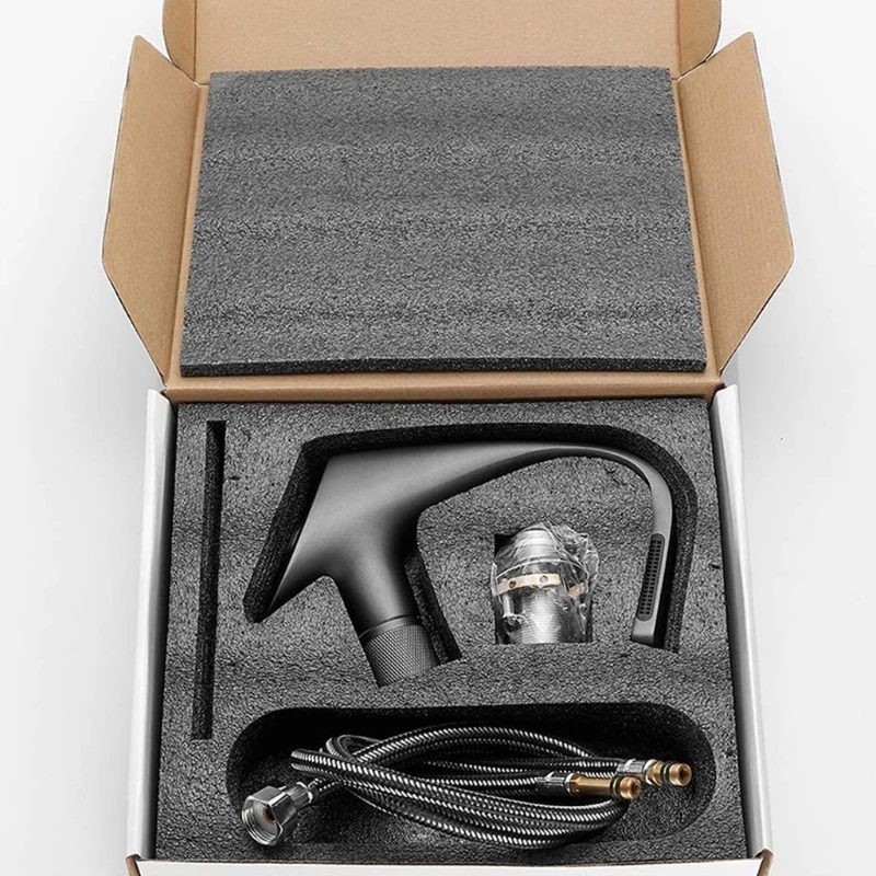 

Black Faucet Bathroom Sink Faucets Hot Cold Water Mixer Crane Deck Mounted Single Hole Bath Tap Chrome Finished Drop 37ME