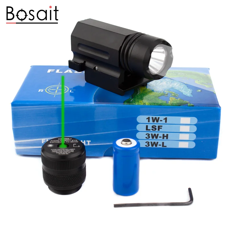 Glock зеленый красный лазерный прицел вспышка комбинированный сменный охотничий