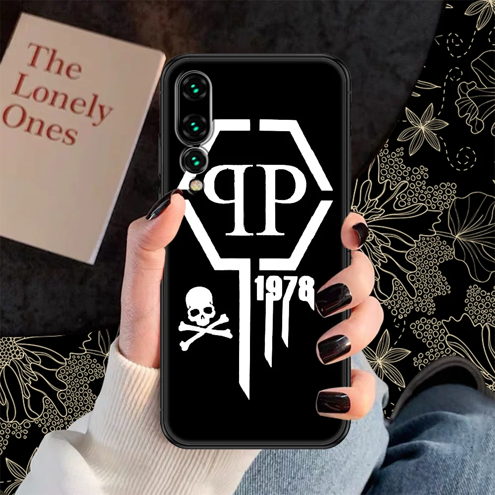 

Fashion qp Brand Philipps Phone case For Huawei Honor 6 7 8 9 10 10i 20 A C X Lite Pro Play black luxury bumper 3D hoesjes tpu