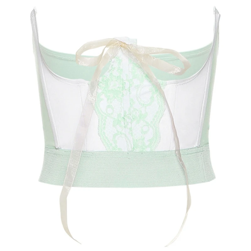 

Women's Sexy Solid Color Pattern Chest Support Corsets Women's Bustiers Tops with Bowknot Design for Party Club