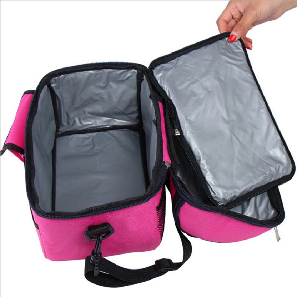 Портативный 8L толстый двойной Термосумка для пищи Coolbag для работы пикника путешествия взрослых детей еда контейнер для еды сумки для хранения