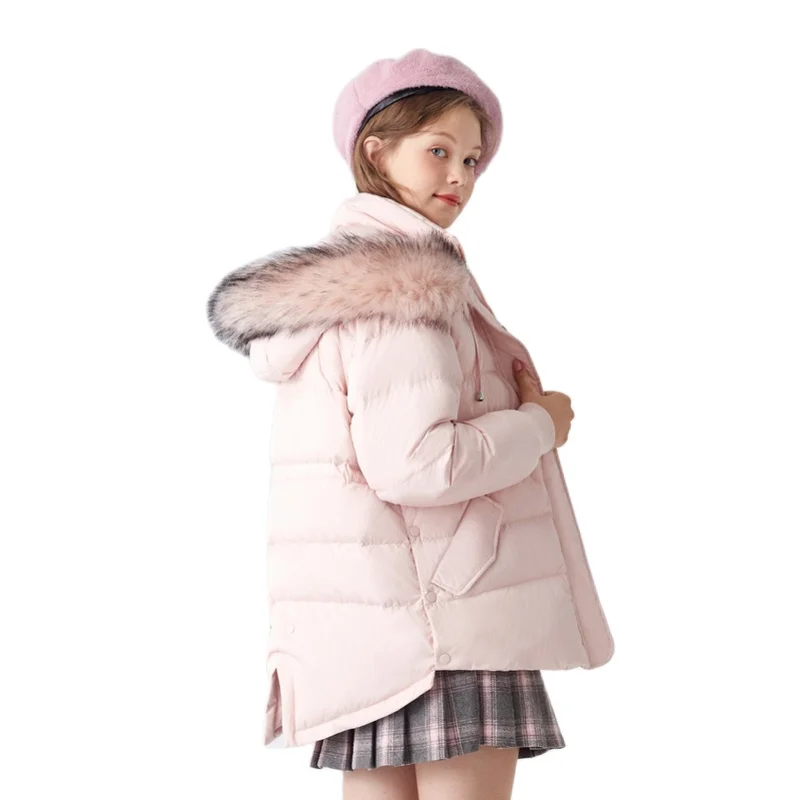 SEMIR меховым воротником пуховая куртка женская 2020 зимняя со съемным капюшоном