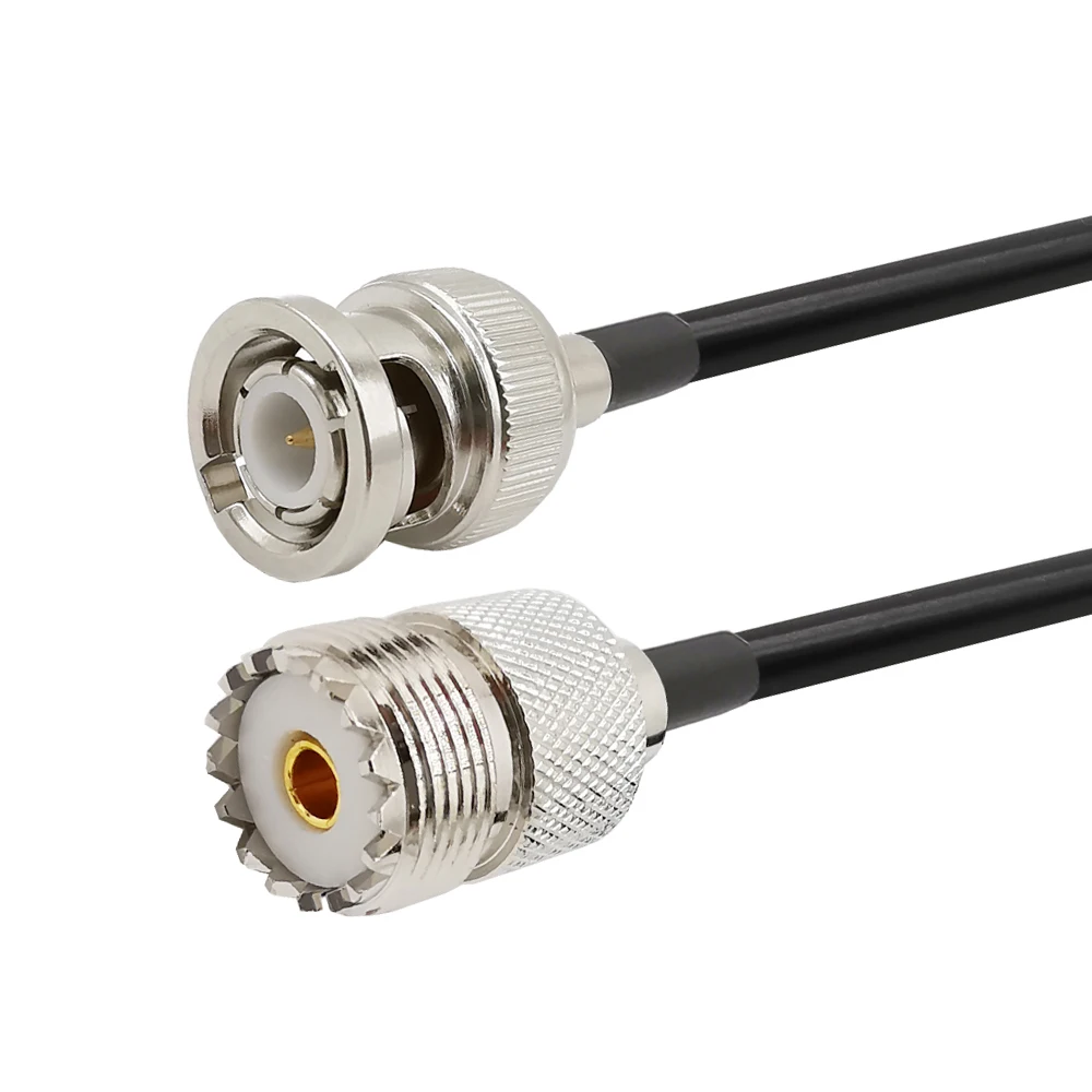 CB любительский радиоантенный адаптер UHF Female SO239 к BNC Male RG58 Удлинительный кабель