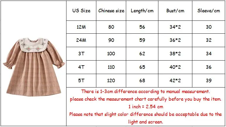 

Children Clothing Spring Lantern Sleeve A-line Embroidery Plaid Dress For Girls Kids Princess Party Dress 0-5Y