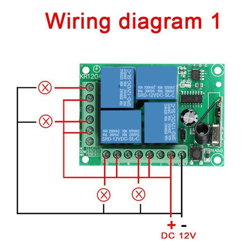 

1set Remote Control Light Switch Radio Receiver Module & 2 Pcs Air Conditioning Spool R134A R12 Adjustable Quick Remover