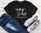 Забавная летняя футболка для мамы с надписью Nap Time Is My Happy Hour Mom Life