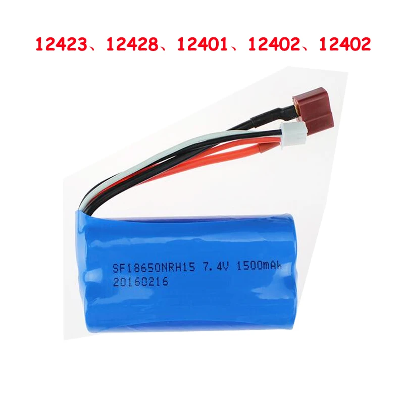WLtoys литиевая батарея для 12423 12428 12401 12402 12403 7 4 V 1500mAh литий-ионный аккумулятор Wltoys 4WD