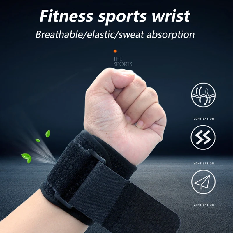 

2 PCS Gym Fitness Weightlifting Bracers Powerlifting Wristband Support Elastic Wrist Wraps Bandages Brace for Sports Safety