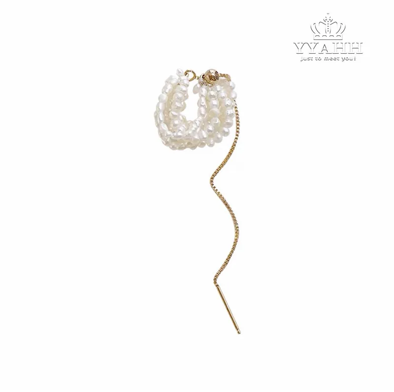 

Original Niche Design Multi-layer Natural Small Pearl Earrings Retro Fairy Earline