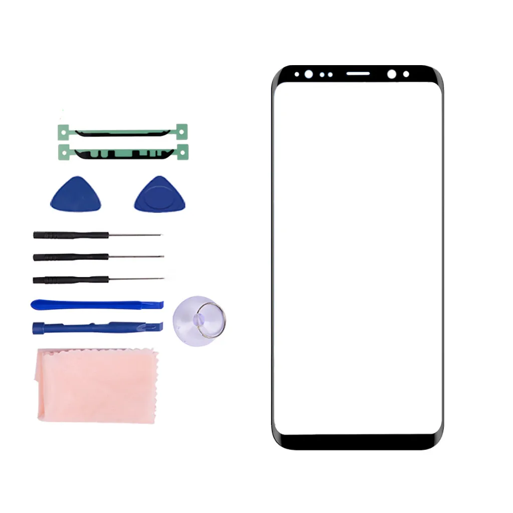 Комплект для ремонта OLED стекла, совместимый с samsung Galaxy S8/S8 Plus, переднее стекло, крышка для объектива, запасной комплект для ремонта 19Sep09