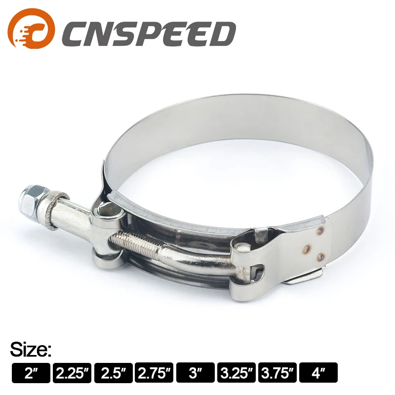 

CNSPEED Universal 2.0" 2.25" 2.5" Silicone Turbo Hose Coupler T Bolt Super Clamp Kit Exhaust pipes Turbo Downpipe Exhaust Clamp
