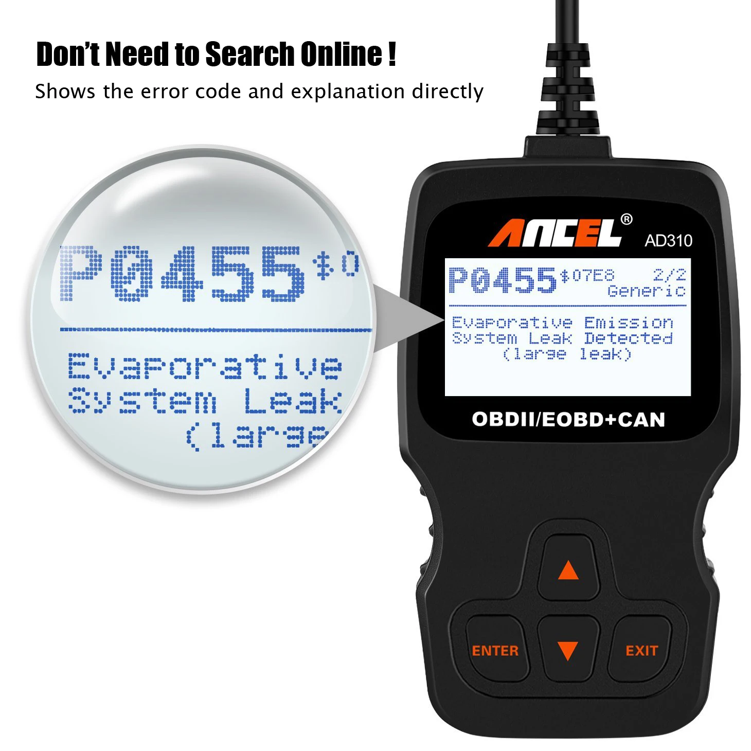 Ancel AD310 OBD2 Automotive Scanner OBD 2 Fault Code Reader Car Diagnostic Tool Free Update | Автомобили и мотоциклы