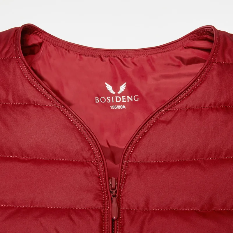 BOSIDENG зимний пуховой жилет женская верхняя одежда осенняя Женская облегающая
