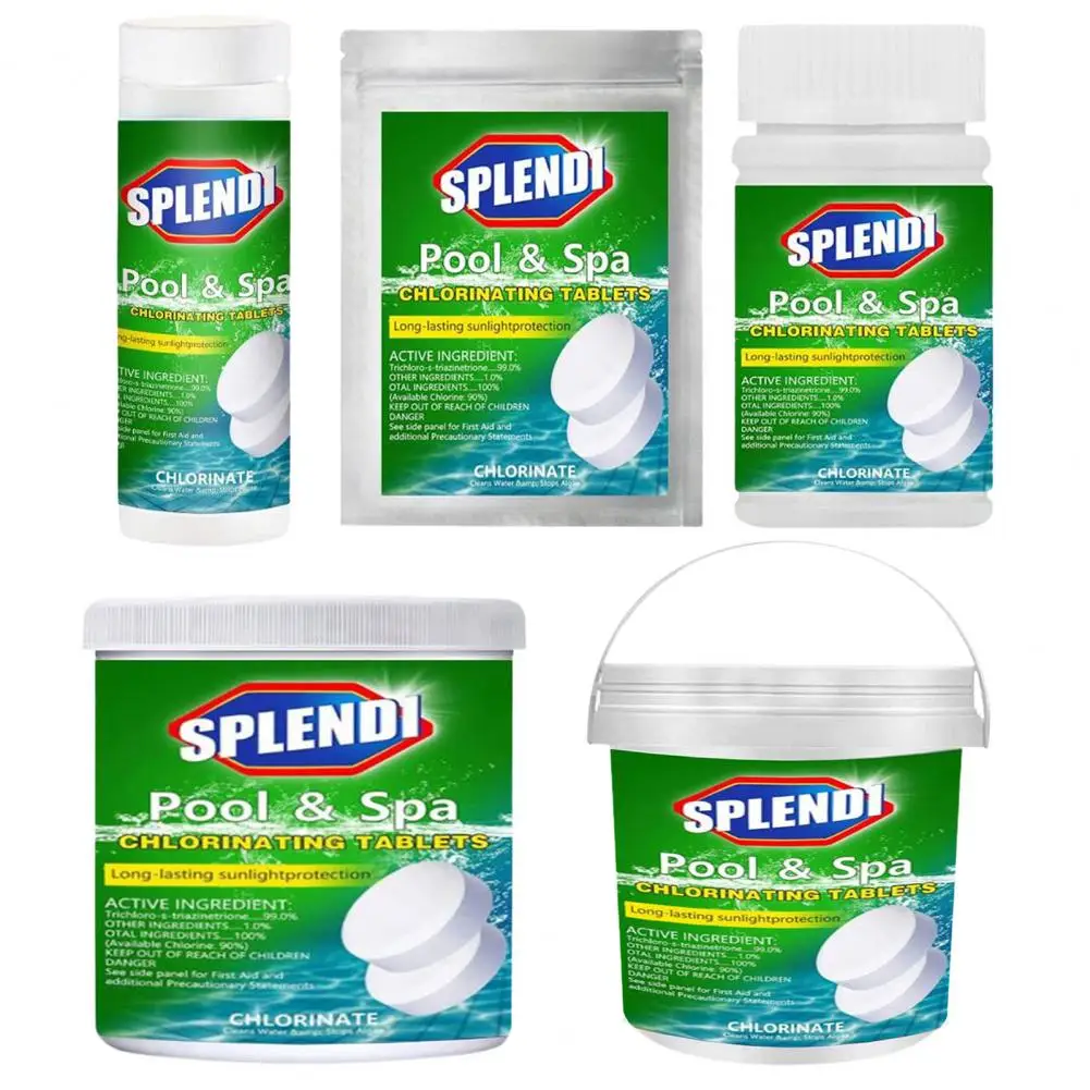 

50Pcs Effervescent Tablet Deodorization Fast Dissolution Improve Water Clarity Premium Effervescent Tablets Cleaner for Pool