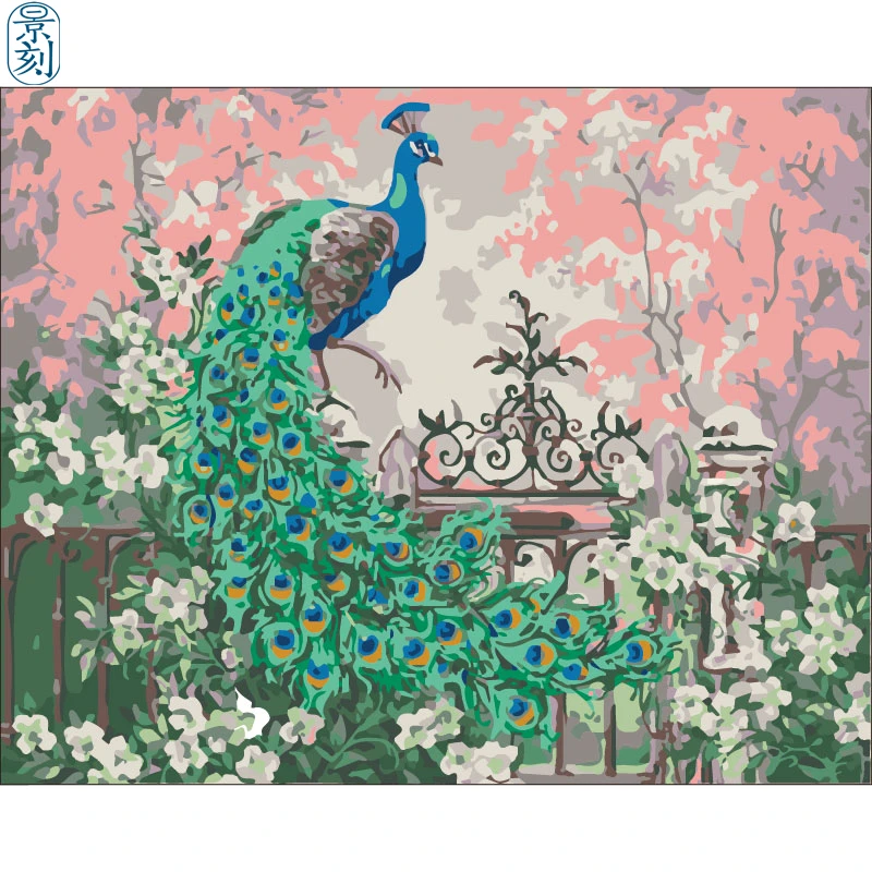 Павлин серии. Ручная работа краски высокое качество холст красивые ing по номерам