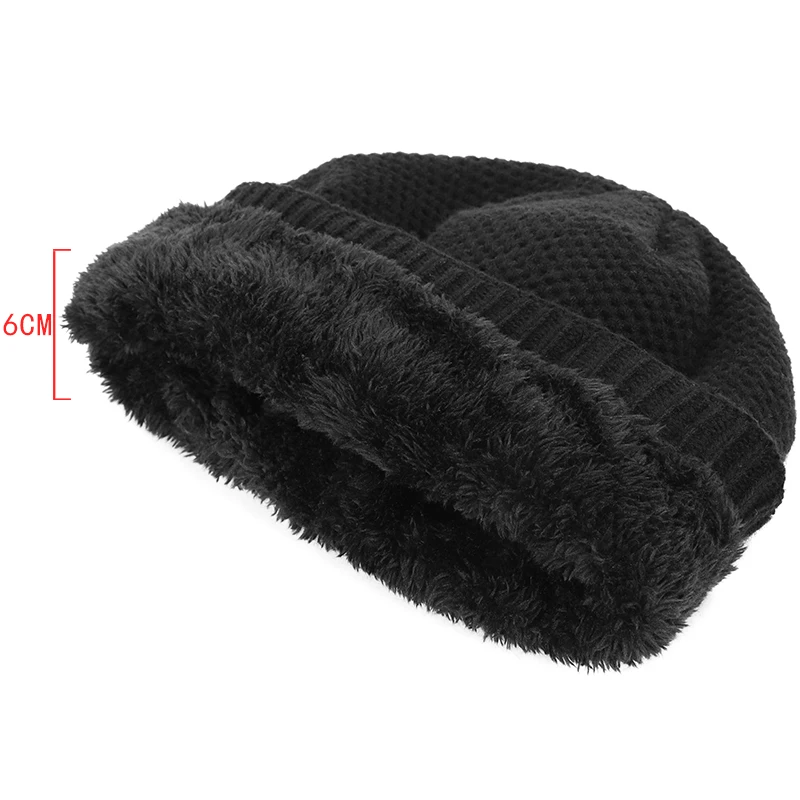 

2019 New Fashion Winter Maple Leaf Knit Beanie Hat Scarf Women Men Thick Lining Plus Velvet Hat Scarves Fleece Warm Bonnet Bone