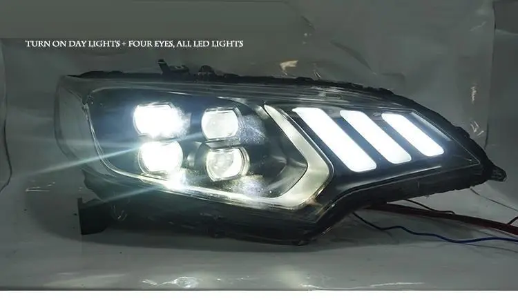 Указатель поворота, Стайлинг, Automovil, Drl, Led Assessoires, дневные ходовые огни, передние противотуманные фары, автомобильные фары в сборе, 18 для Honda Fit