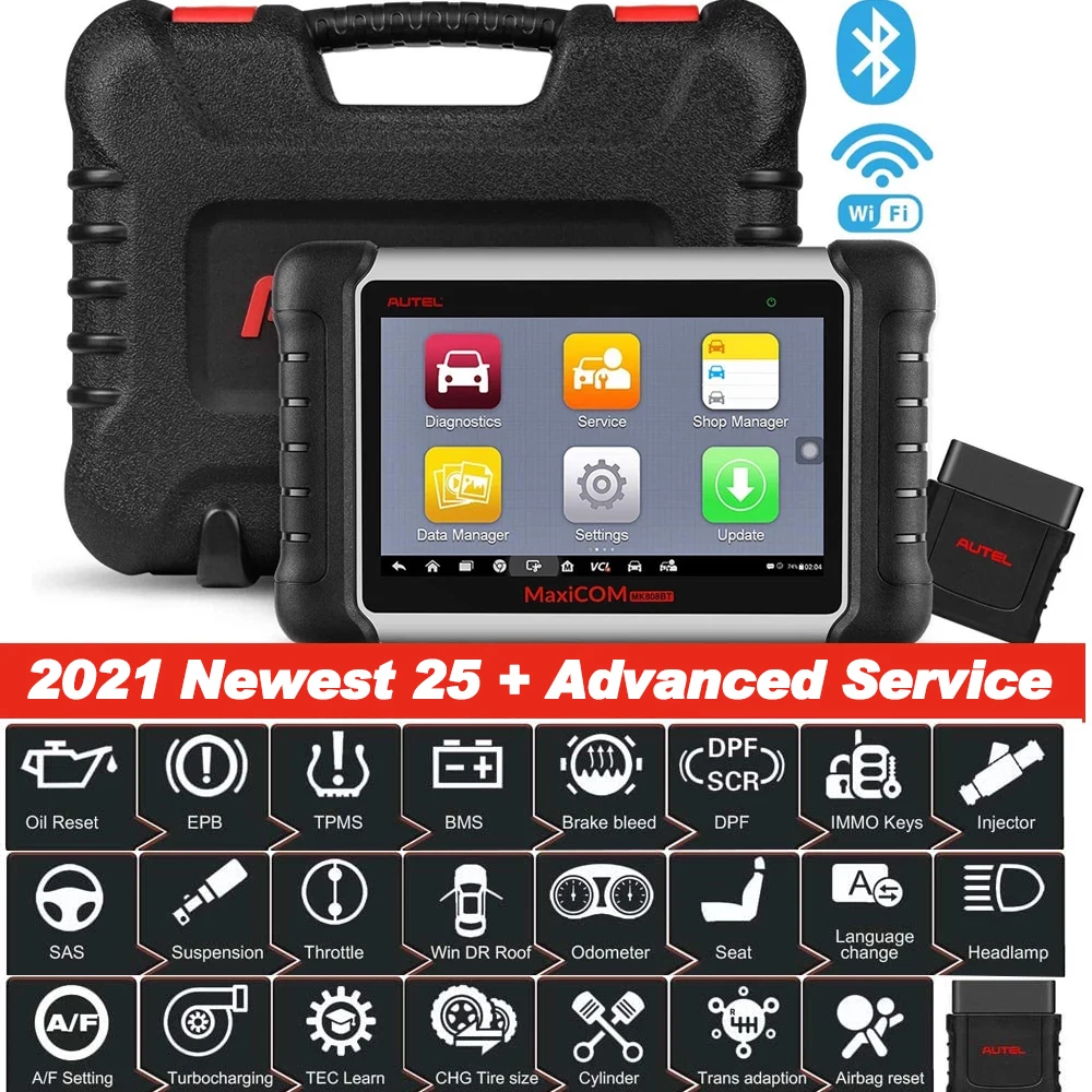 Autel MaxiCOM MK808BT OBD2 диагностика авто сканер диагностический инструмент