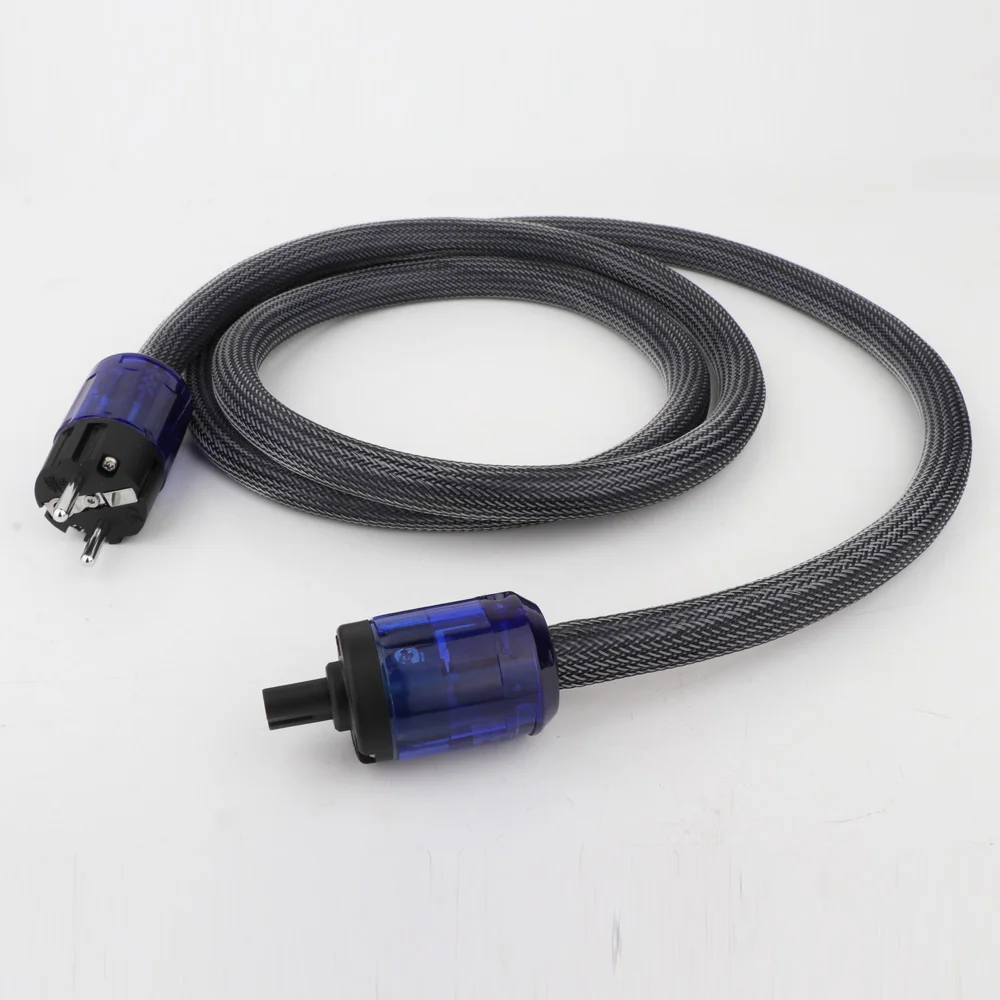 

Hi-End Pure Copper Audiophile Power Cords EU Schuko Power Cable With Figure 8 IEC AMP Turntable Power Extension Cable