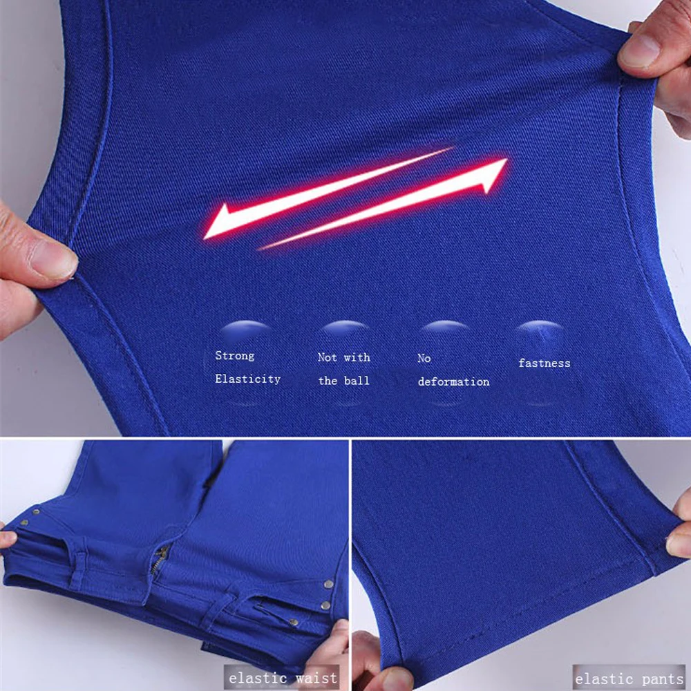 Осенние эластичные Женские джинсы карандаш брюки ярких цветов со средней талией