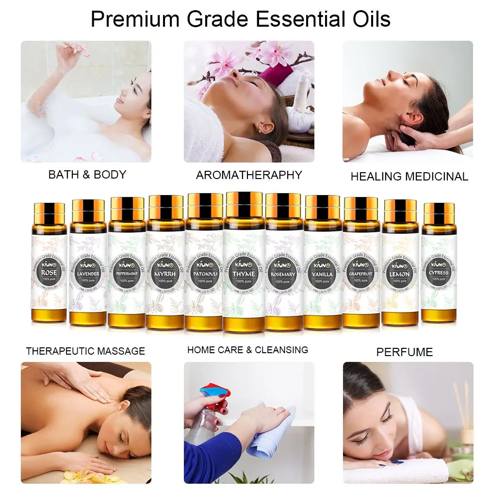 

KIUNO Sweet Orange Aroma Pure Essential Oils With Essential Oil dropper For Massage Fragrance Aroma Air Purifying Remove Fatigue