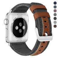 canvasleather band for apple watch 41mm44mm40mm iwatch band 44mm42mm38mm watchband bracelet strap apple watch 7654321se