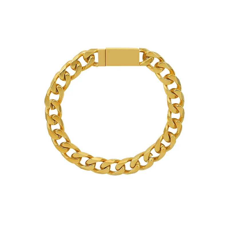 

European and American 18K gold magnet attracts couple bracelets geometric fashion personality temperament retro distressed