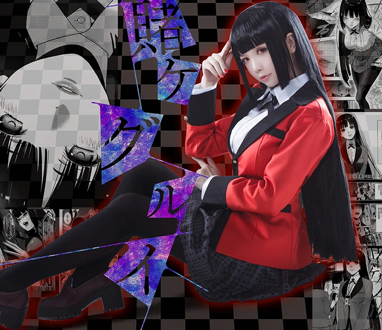 Аниме Kakegurui, костюм для косплея, Jabami Yumeko, костюм для косплея, японская школьная форма, одежда для девочек, женские костюмы