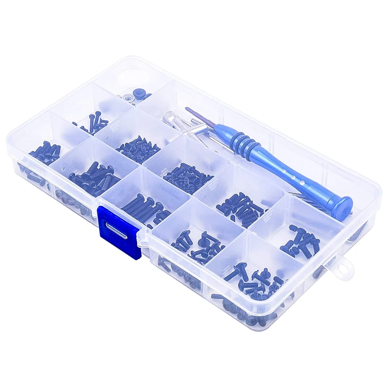 

316Pcs M2 M2.5 M3 Screw Fastener Cross Sleeve Hex Wrench Swing Arm Pin Kit for Wltoys 144001 124019 Rc Car Spare Parts